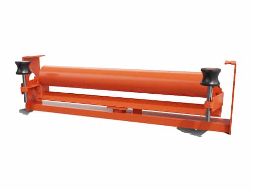 Self-Aligning Trainer Idler render designed for conveyor belt tracking