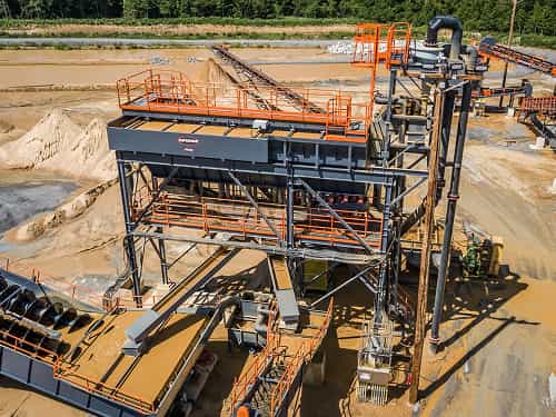 Classifying Tank installed atop new sand wash plant in Tennessee