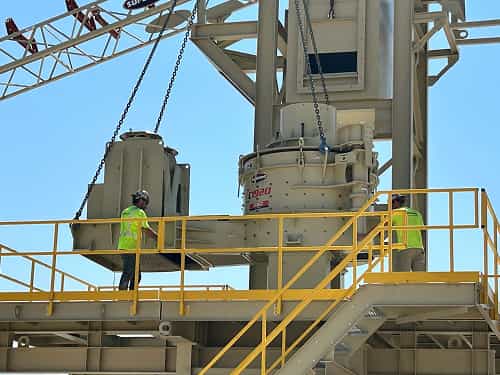 Cemco® VSI installation on a stationary platform at a new Las Vegas, Nevada site