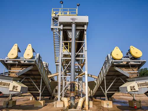 Twin Screw Fine Material Washers operating side by side at sand wash plant in New Jersey